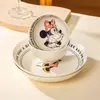 Juego de Tazones de Cerámica Retro de Mickey y Minnie, Tazones de Arroz Estilo Nuevo, Tazones Domésticos de Alto Valor, Lindo Regalo de Inauguración, Envío Gratis