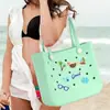 Bolsa de Praia Eva Popular Europeia e Americana para Uso Externo, Cesta de Armazenamento Portátil de Mão com Grande Capacidade