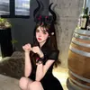 Nova Faixa de Cabeça Engraçada com Chifres de Touro Suprimentos para Festa Decoração de Atmosfera para Fotos Adereços de Halloween Acessórios de Cabelo com Chifres de Touro Diabólico