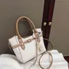 Bolsa de Ombro Única Feminina de Nova Moda Transfronteiriça com Fivela Texturizada, Grande Capacidade, Tendência para o Trabalho, Versátil, Bolsa Transversal Diagonal de Celebridade da Internet