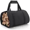 Bolsa para transportar leña transfronteriza, bolsa de leña de tela Oxford impermeable, bolsa de transporte de troncos de gran tamaño, bolsa de almacenamiento de accesorios para chimenea