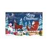 Tecido de fundo de Natal para comércio exterior da Amazon transfronteiriço para decoração de porta, montagem de festa e cobertura de porta tipo bandeira de meia-lua