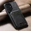 Funda de teléfono con tarjetero adecuada para Samsung S26Ultra, Funda trasera protectora de cuero para Samsung S25Plus