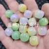 Cuentas redondas de aguamarina azul, cuentas sueltas de jade, cuarcita verde aceituna, pulsera de jade, collar, accesorios de joyería, cuentas de jade