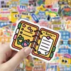 75 Novos Adesivos de Grafite Desenho Animado Pintado à Mão para o Início da Temporada Escolar para Decorar Carteiras, Copos de Água, Caixas de Armazenamento de Cadernos, Adesivos de Lousa