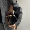 Zapatos de algodón Chuyuji retro de punta cuadrada con forro de felpa para mujer, nuevo estilo otoño e invierno 2026, con aumento interno de altura y tacón grueso estiloso