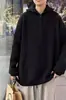 Directo de Fábrica Estilo Perezoso Punto Otoño/Invierno Holgado Versátil Abrigo Suéter con Media Cremallera y Cuello Alto Para Hombre Sensación de Gama Alta