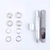 100 conjuntos de ilhós de ar de 10 mm com ferramentas de instalação, conjunto de ilhós de metal de cobre para lona, ilhós redondos de cobre, atacado