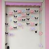 Dumbo Kulomi Home Cortina de porta de quarto infantil Explosões de porta de coração feminino Decoração de parede Cortina suspensa sem perfuração