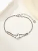 Nuevo Anillo de Acero Inoxidable al por Mayor Transfronterizo 26 Letras Inglesas Anillo de Doble Capa Pulsera Chapada en Oro