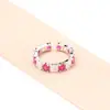 Anillo de Diamantes de Fila Completa con Circonita Microincrustada Exquisito de Gama Alta, Anillo Abierto Bicolor Elegante Versátil, Anillo para el Dedo Índice, Regalo para Mujer