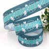 1971312,25mm Cinta de tela con hilo estampado navideño DIY hecho a mano lazo material de embalaje accesorios