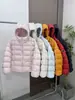 Jaqueta Puffer Curta Acolchoada Grossa com Capuz Estilo Tesoura 90 Penas de Pato Brancas Costela Feminina Emagrecedora Quente Outerwear