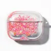 Capa Personalizada para Fone de Ouvido com Areia Movediça Case Protetora para Fone de Ouvido Bluetooth Sem Fio da Apple Nova Transparente Cobertura Total Anti-Queda Capa Dura
