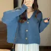 Cardigã de tricô estilo preguiçoso outono inverno 2026 novo suéter top feminino macio e fofo roupas femininas em estoque personalizado transfronteiriço em estoque