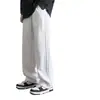 Pantalones deportivos sudadera versátiles de moda para hombre, primavera y otoño, pantalones grises de pierna ancha estilo retro americano, pantalones casuales juveniles fluidos, modernos
