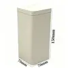 Disponible en blanco y negro, simple y versátil, lata cuadrada de hierro sellada, a prueba de humedad, conserva la frescura, recipiente de almacenamiento multiusos adecuado para varios escenarios