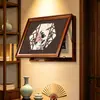 Caja de Medidor Eléctrico Estilo Canción Pintura Decorativa, Pintura Decorativa para Cubierta de Caja de Distribución Eléctrica Forma de Calabaza, Pintura de Restaurante Estilo Chino Nuevo, Panel de Cubierta para Caja Eléctrica