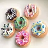 Juguete de Comida de Simulación Rosquilla Pegamento de Crema Accesorios Piezas de Resina Zuecos DIY Pinzas para el Cabello Hechas a Mano Adornos para el Cabello Llaveros