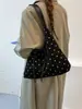 Bolso casual de lunares para mujer 2025 modelo nuevo gran capacidad bolso de hombro para ir al trabajo bolso de axila bolso de mano color liso modelo nuevo
