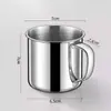 Acero Inoxidable de Grado Alimenticio 304 Taza de Agua para Niños Doble Capa Antiescaldado Guardería Taza de Leche para Bebé 200ml Fabricante Venta al por Mayor