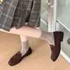 Calcetines estilo Meilad para mujer para otoño e invierno, con diseño de hilo de puntos, color liso, longitud hasta la mitad de la pantorrilla, versátiles, gris retro, tonos cálidos y estilo simple