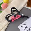 Nueva Pinza Metálica con Forma de Corazón y Letra Pinza para el Cabello Femenina Celebridad de Internet Pinza Tiburón para Recoger el Cabello de la Parte Trasera de la Cabeza Pinza para Cola de Caballo Tocado para Mujeres
