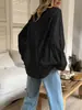 Blusa de Manga Larga de Color Sólido Casual para Vacaciones Europeas y Americanas Di Yun Transfronteriza Ropa de Mujer Sitio Independiente de Amazon Otoño e Invierno 2025