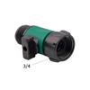 Conector de manguera de conexión de tubería de agua de jardín de plástico de Amazon con interruptor, conector de tubería de agua con rosca de 3/4