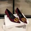 Zapatos de mujer negros retro de punta fina, disponibles en varios colores, con suelas suaves, antideslizantes, tacones finos, adecuados para fiestas y citas, elegantes tacones altos