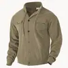 Chaqueta de Otoño e Invierno Amazon Transfronteriza para Hombre Chaqueta de Pana con Solapa Nueva Chaqueta de Herramientas Retro Americana Multibolsillos