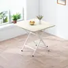 Mesa de comedor plegable, mesa de comedor simple y portátil para uso doméstico, apartamento de alquiler, apartamento pequeño, mesa de comedor cuadrada minimalista