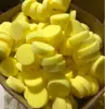 Fabricante Vende Grande Quantidade, Esponja Redonda para Lustrar Sapatos Forte e Durável, Amarelo Escuro de Alta Densidade, Não Quebra Facilmente, Algodão para Lavagem e Enceramento de Carros