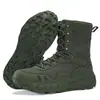 Botas táticas, botas de combate marrons para atividades ao ar livre, botas de treinamento militar, botas táticas pretas masculinas, botas do deserto, botas de couro, botas de caminhada com sola de borracha