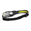 Linterna frontal de silicona para correr con múltiples fuentes de luz Xpe+Led, sensor magnético, luz púrpura UV, transfronteriza, nuevo modelo X