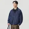 Jaqueta de Voo Anyang Estilo Retro Americano Gola Reversível Outono/Inverno 2026 Nova Jaqueta com Zíper Casual Tendência Marca Workwear