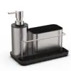 Paño para Fregadero de Cocina de Acero Inoxidable Estante Escurridor Detergente para Lavar Platos Esponja de Acero Organizador de Almacenamiento Barra para Toallas Estante Organizador para Cepillos de Platos