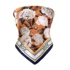 Pañuelo de seda con estampado de leopardo dulce y fresco para cruzar el pecho, bufanda de seda impresa para mujer, impresión digital a doble cara, sarga de seda, bufanda de alta calidad, personalización individual pequeña