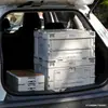 Caja de almacenamiento plegable para camping al aire libre, multifunción, portátil para vehículo, con tapa de madera engrosada, caja de almacenamiento para camping al aire libre