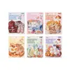 Paquete de Pegatinas Transfronterizas Zabc, Serie de Vida Diaria Pintada Suavemente, Pegatinas Decorativas de Material DIY con Tema de Vida Diaria, Incluye 20 Piezas