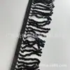 9cm Borlas de Encaje Colgantes con Cuentas Hidrosolubles Salpicadas de Oro Código de Barras Ropa Vestido Cintura Cuello Accesorios DIY Accesorios