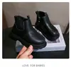 Botas Casuais de Couro para Meninos da Moda de Primavera e Outono, Botas Martin Confortáveis para Meninas, Botas Individuais Infantis Estilo Britânico Retrô