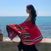 Lago Salado Chaka Noroeste Grande Turismo Estilo Étnico Bufanda Bufanda Nueva de Verano para Mujer Playa Marina Chal Protector Solar Delgado