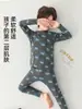 Duo Duo Home Set de Ropa Interior para Niños con Estampado Completo Anti-Bolas Nuevo Estilo Primavera/Otoño 2026 Ropa de Otoño Conjunto de Dos Piezas para Niños Niños
