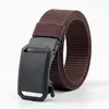 Cinturón de Lona para Hombre Hebilla Automática Casual Versátil Moda Cinturón Forrado Engrosado Nylon Traje de Trabajo Entrenamiento Militar Cinturón de Moda