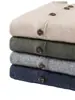 Cárdigan de cachemira para hombre de otoño e invierno, cuello alto medio, corte holgado, tejido grueso de siete agujas de doble hilo, suéter de botones, prenda exterior corta