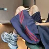 Shorts Masculino de Verão Finos de Seda de Gelo Frescos Casuais, Comprimento no Joelho de Perna Reta Três Listras Secagem Rápida Shorts de Paraquedas no Atacado em Estoque