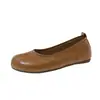 Mocasines Planos Rojos Retro Estilo Francés para Mujer con Faldas 2026 Nuevos Zapatos de Conducir Slip-on Puntera Dividida Falsa Zapatos de Abuela