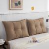 Cama de tela de nueva tecnología con cojín de noche con núcleo de almohada soporte lumbar respaldo de cama anticolisión bolsa grande suave almohada de cama