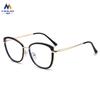 Nuevos lentes transfronterizos montura bicolor TR90 montura para lentes anti luz azul alto valor de color se pueden equipar con montura grande montura plana